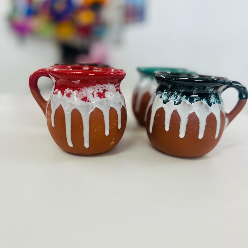SET of 4  Lagrima Barro Coffee Mug Spanish Style Coffee Mug Handmade Gift Ideas